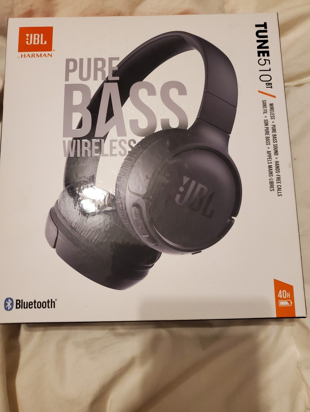 JBL Tune 510BT Wireless Headphones - Black